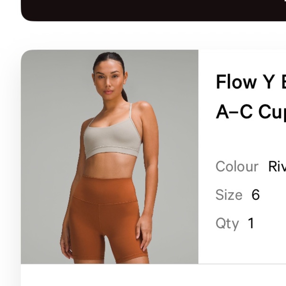 lululemon athletica Flow Y Bra in Cream and Brown